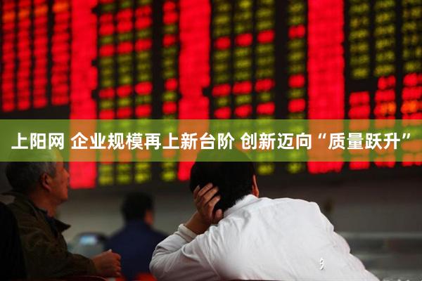 上阳网 企业规模再上新台阶 创新迈向“质量跃升”