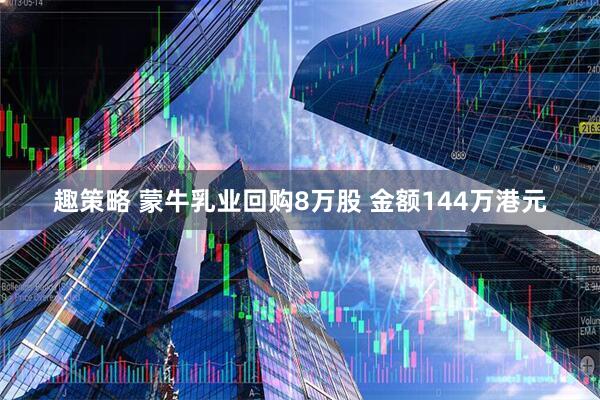 趣策略 蒙牛乳业回购8万股 金额144万港元