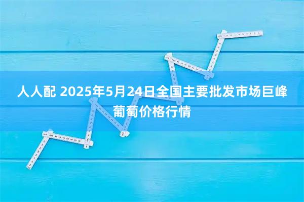 人人配 2025年5月24日全国主要批发市场巨峰葡萄价格行情