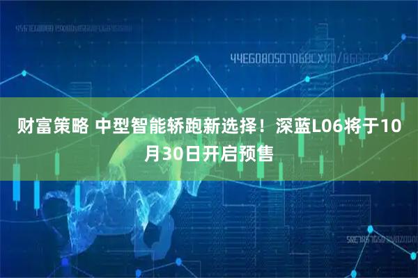 财富策略 中型智能轿跑新选择！深蓝L06将于10月30日开启预售