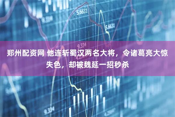 郑州配资网 他连斩蜀汉两名大将，令诸葛亮大惊失色，却被魏延一招秒杀