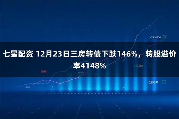 七星配资 12月23日三房转债下跌146%,转股溢价率4148%